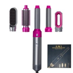 Set de pieptene fierbinte pentru uscător de păr 5 în 1, fier de ondulat profesional, instrument de coafare pentru îndreptat păru