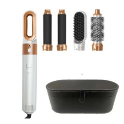 Set de pieptene fierbinte pentru uscător de păr 5 în 1, fier de ondulat profesional, instrument de coafare pentru îndreptat păru