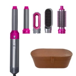 Set de pieptene fierbinte pentru uscător de păr 5 în 1, fier de ondulat profesional, instrument de coafare pentru îndreptat păru