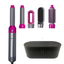 Set de pieptene fierbinte pentru uscător de păr 5 în 1, fier de ondulat profesional, instrument de coafare pentru îndreptat păru