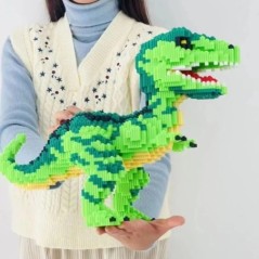 Lumea animalelor Blocuri de construcție a dinozaurilor Jucării uriașe Tyrannosaurus Rex Cărămizi DIY Model de asamblare Cadou de