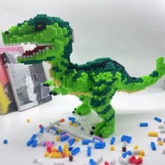 Lumea animalelor Blocuri de construcție a dinozaurilor Jucării uriașe Tyrannosaurus Rex Cărămizi DIY Model de asamblare Cadou de