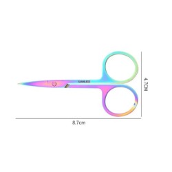 Foarfece multifuncționale pentru barbă mică 1 buc Foarfece pentru sprâncene Instrument colorat de tăiere pentru unghii și cuticu