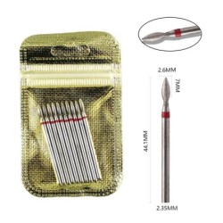 Set de burghie pentru unghii, 10 buc, freză cu diamant, accesoriu pentru manichiură, mașină electrică, pedichiură, perie pentru 
