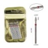 Set de burghie pentru unghii, 10 buc, freză cu diamant, accesoriu pentru manichiură, mașină electrică, pedichiură, perie pentru 