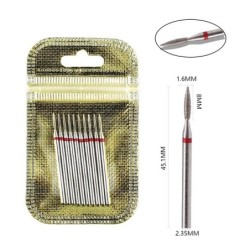 Set de burghie pentru unghii, 10 buc, freză cu diamant, accesoriu pentru manichiură, mașină electrică, pedichiură, perie pentru 