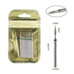 Set de burghie pentru unghii, 10 buc, freză cu diamant, accesoriu pentru manichiură, mașină electrică, pedichiură, perie pentru 