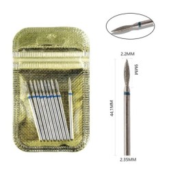 Set de burghie pentru unghii, 10 buc, freză cu diamant, accesoriu pentru manichiură, mașină electrică, pedichiură, perie pentru 