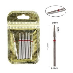 Set de burghie pentru unghii, 10 buc, freză cu diamant, accesoriu pentru manichiură, mașină electrică, pedichiură, perie pentru 