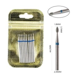 Set de burghie pentru unghii, 10 buc, freză cu diamant, accesoriu pentru manichiură, mașină electrică, pedichiură, perie pentru 