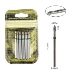 Set de burghie pentru unghii, 10 buc, freză cu diamant, accesoriu pentru manichiură, mașină electrică, pedichiură, perie pentru 