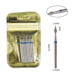 Set de burghie pentru unghii, 10 buc, freză cu diamant, accesoriu pentru manichiură, mașină electrică, pedichiură, perie pentru 