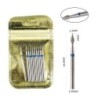 Set de burghie pentru unghii, 10 buc, freză cu diamant, accesoriu pentru manichiură, mașină electrică, pedichiură, perie pentru 