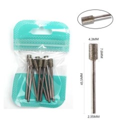 Set de burghie pentru unghii, 10 buc, freză cu diamant, accesoriu pentru manichiură, mașină electrică, pedichiură, perie pentru 