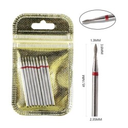 Set de burghie pentru unghii, 10 buc, freză cu diamant, accesoriu pentru manichiură, mașină electrică, pedichiură, perie pentru 