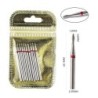 Set de burghie pentru unghii, 10 buc, freză cu diamant, accesoriu pentru manichiură, mașină electrică, pedichiură, perie pentru 