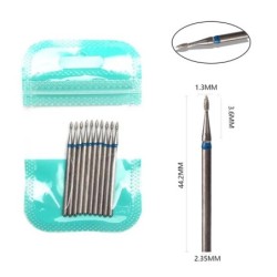 Set de burghie pentru unghii, 10 buc, freză cu diamant, accesoriu pentru manichiură, mașină electrică, pedichiură, perie pentru 
