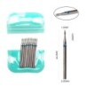 Set de burghie pentru unghii, 10 buc, freză cu diamant, accesoriu pentru manichiură, mașină electrică, pedichiură, perie pentru 