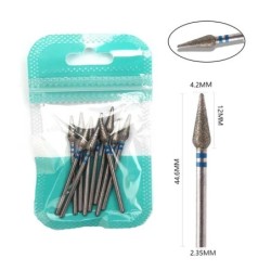 Set de burghie pentru unghii, 10 buc, freză cu diamant, accesoriu pentru manichiură, mașină electrică, pedichiură, perie pentru 