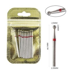 Set de burghie pentru unghii, 10 buc, freză cu diamant, accesoriu pentru manichiură, mașină electrică, pedichiură, perie pentru 