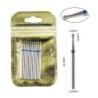 Set de burghie pentru unghii, 10 buc, freză cu diamant, accesoriu pentru manichiură, mașină electrică, pedichiură, perie pentru 