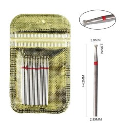 Set de burghie pentru unghii, 10 buc, freză cu diamant, accesoriu pentru manichiură, mașină electrică, pedichiură, perie pentru 