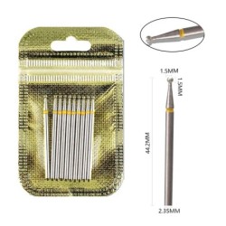 Set de burghie pentru unghii, 10 buc, freză cu diamant, accesoriu pentru manichiură, mașină electrică, pedichiură, perie pentru 