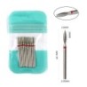 Set de burghie pentru unghii, 10 buc, freză cu diamant, accesoriu pentru manichiură, mașină electrică, pedichiură, perie pentru 