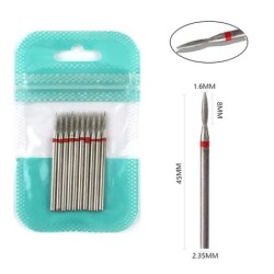 Set de burghie pentru unghii, 10 buc, freză cu diamant, accesoriu pentru manichiură, mașină electrică, pedichiură, perie pentru 