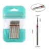 Set de burghie pentru unghii, 10 buc, freză cu diamant, accesoriu pentru manichiură, mașină electrică, pedichiură, perie pentru 