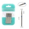 Set de burghie pentru unghii, 10 buc, freză cu diamant, accesoriu pentru manichiură, mașină electrică, pedichiură, perie pentru 