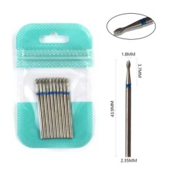 Set de burghie pentru unghii, 10 buc, freză cu diamant, accesoriu pentru manichiură, mașină electrică, pedichiură, perie pentru 