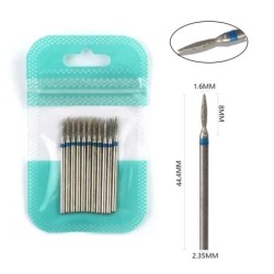 Set de burghie pentru unghii, 10 buc, freză cu diamant, accesoriu pentru manichiură, mașină electrică, pedichiură, perie pentru 