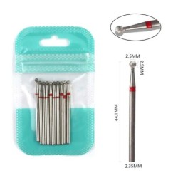 Set de burghie pentru unghii, 10 buc, freză cu diamant, accesoriu pentru manichiură, mașină electrică, pedichiură, perie pentru 