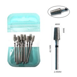 Set de burghie pentru unghii, 10 buc, freză cu diamant, accesoriu pentru manichiură, mașină electrică, pedichiură, perie pentru 