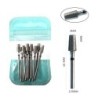 Set de burghie pentru unghii, 10 buc, freză cu diamant, accesoriu pentru manichiură, mașină electrică, pedichiură, perie pentru 