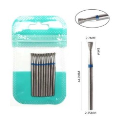 Set de burghie pentru unghii, 10 buc, freză cu diamant, accesoriu pentru manichiură, mașină electrică, pedichiură, perie pentru 