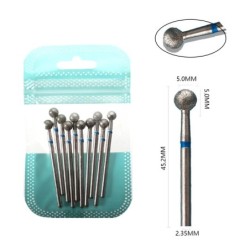 Set de burghie pentru unghii, 10 buc, freză cu diamant, accesoriu pentru manichiură, mașină electrică, pedichiură, perie pentru 