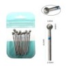 Set de burghie pentru unghii, 10 buc, freză cu diamant, accesoriu pentru manichiură, mașină electrică, pedichiură, perie pentru 