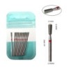 Set de burghie pentru unghii, 10 buc, freză cu diamant, accesoriu pentru manichiură, mașină electrică, pedichiură, perie pentru 