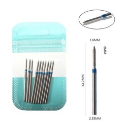 Set de burghie pentru unghii, 10 buc, freză cu diamant, accesoriu pentru manichiură, mașină electrică, pedichiură, perie pentru 