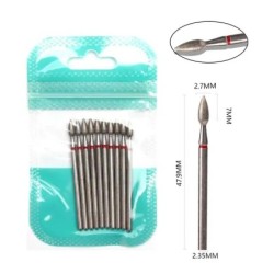 Set de burghie pentru unghii, 10 buc, freză cu diamant, accesoriu pentru manichiură, mașină electrică, pedichiură, perie pentru 