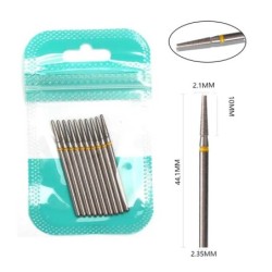 Set de burghie pentru unghii, 10 buc, freză cu diamant, accesoriu pentru manichiură, mașină electrică, pedichiură, perie pentru 
