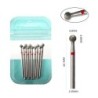 Set de burghie pentru unghii, 10 buc, freză cu diamant, accesoriu pentru manichiură, mașină electrică, pedichiură, perie pentru 