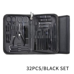 Set manichiură Set de tăietoare de unghii pentru pedichiură 7/32 buc. Instrumente profesionale de îngrijire, inclusiv unghiile f