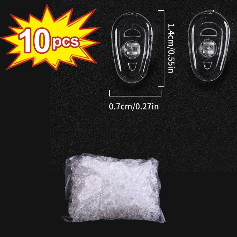 Camera de aer DIY Suport oval transparent pentru nas pentru ochelari Tampoane pentru nas din silicon Suport pentru ochelari Oche