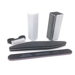 5 buc/set pentru kit de manichiură de unghii pile de unghii perie durabilă pentru șlefuire accesorii de artă neagră pile de șlef