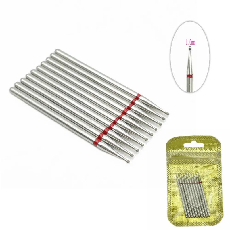 Set de freze pentru unghii, 10 buc, piatră de diamant, burghie electrice pentru manichiură, freza pentru unghii, cuticule, freze