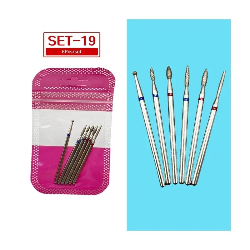 7 / set de manichiură freză diamantată freză pentru manichiură pentru instrumente de slefuit pentru unghii accesorii pentru mași