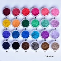 24 de culori Pulbere de catifea Villus 3D Flocking Pudră pentru decorarea Nail Art Glitter Velvet Flocking Pudră 2,5 mlPer PB11